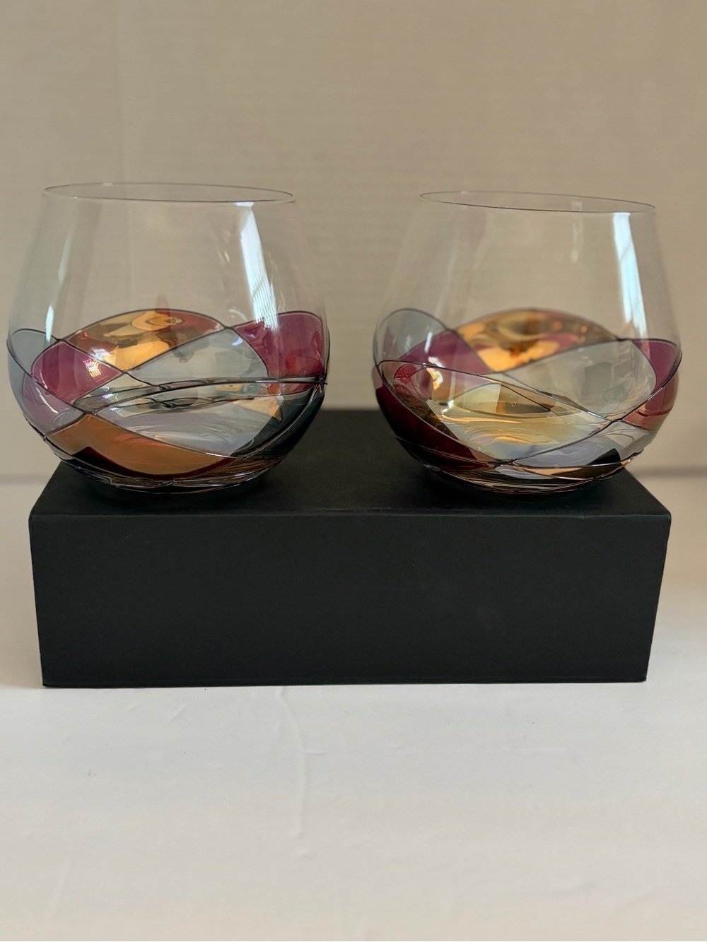 Set of 2 Cornet Barcelona Sagrada Stemless Balloon Wine Glasses